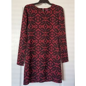 Pink and Black Patterned Tunic Dress